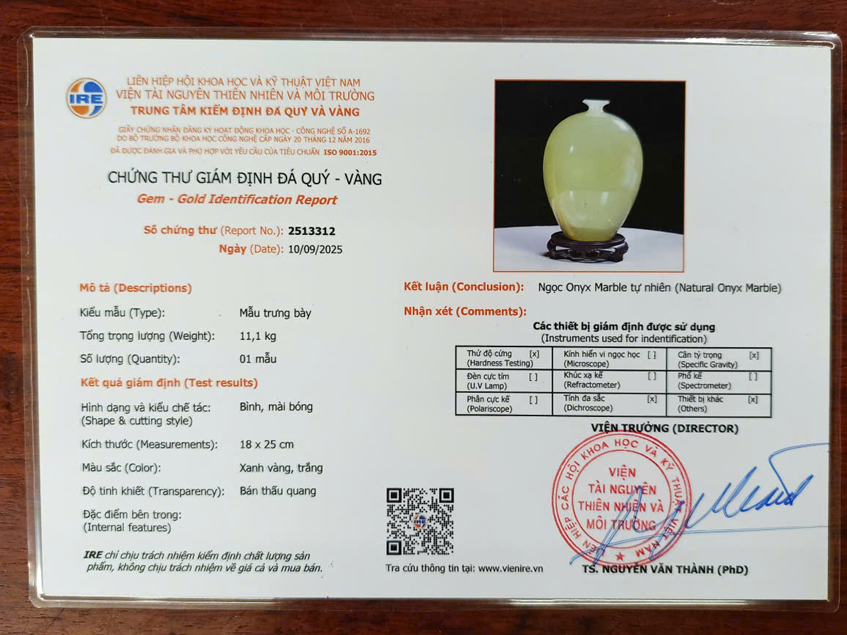 BÌNH HÚT LỘC NGỌC ONYX TỰ NHIÊN 25 * 18CM - BINH1508 BÌNH HÚT LỘC NGỌC ONYX TỰ NHIÊN 25 * 18CM - BINH1508