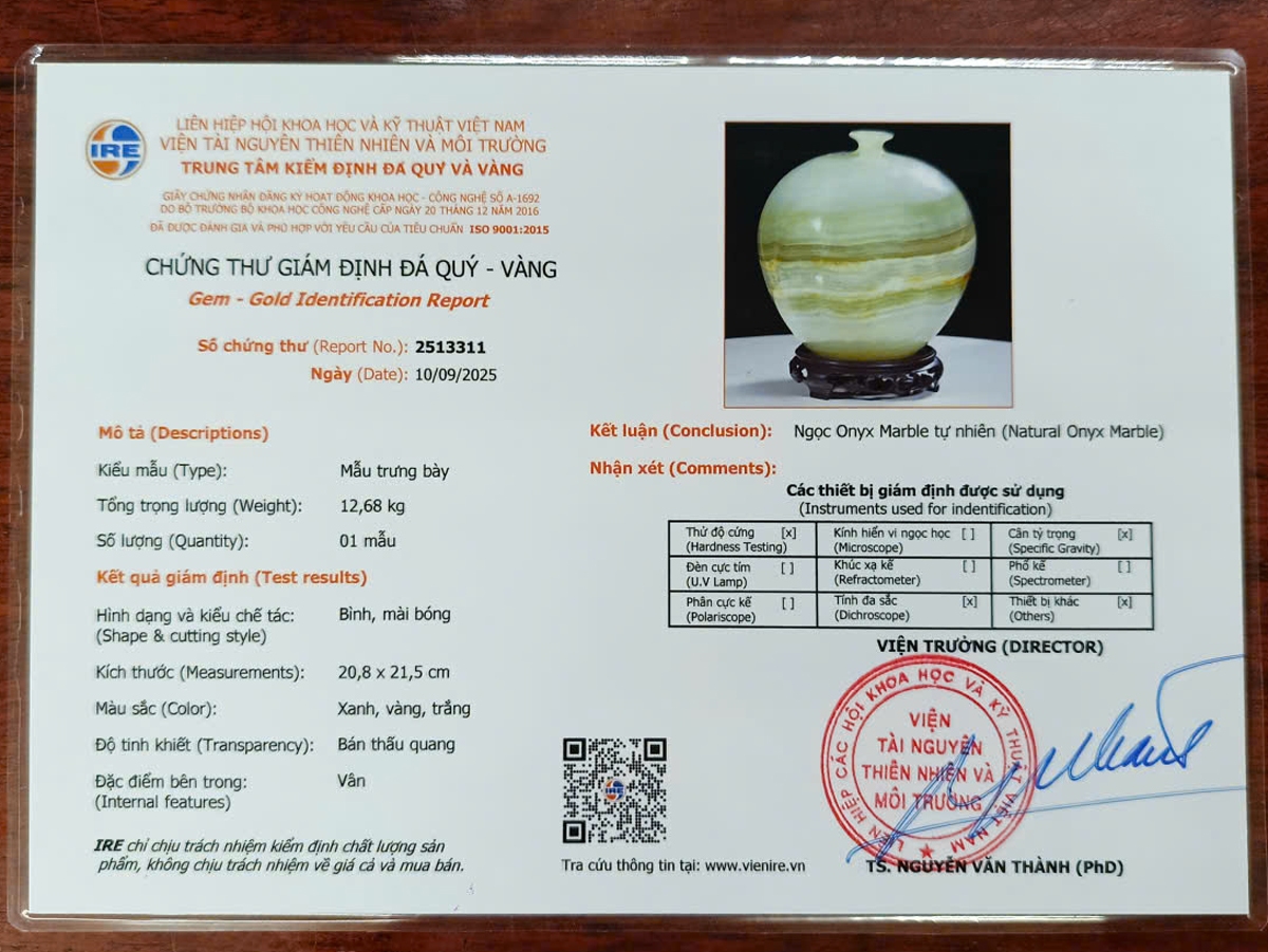 BÌNH HÚT LỘC NGỌC ONYX TỰ NHIÊN 20,8 * 21,5CM - BINH1505 (MẪU 2) BÌNH HÚT LỘC NGỌC ONYX TỰ NHIÊN 20,8 * 21,5CM - BINH1505 (MẪU 2)