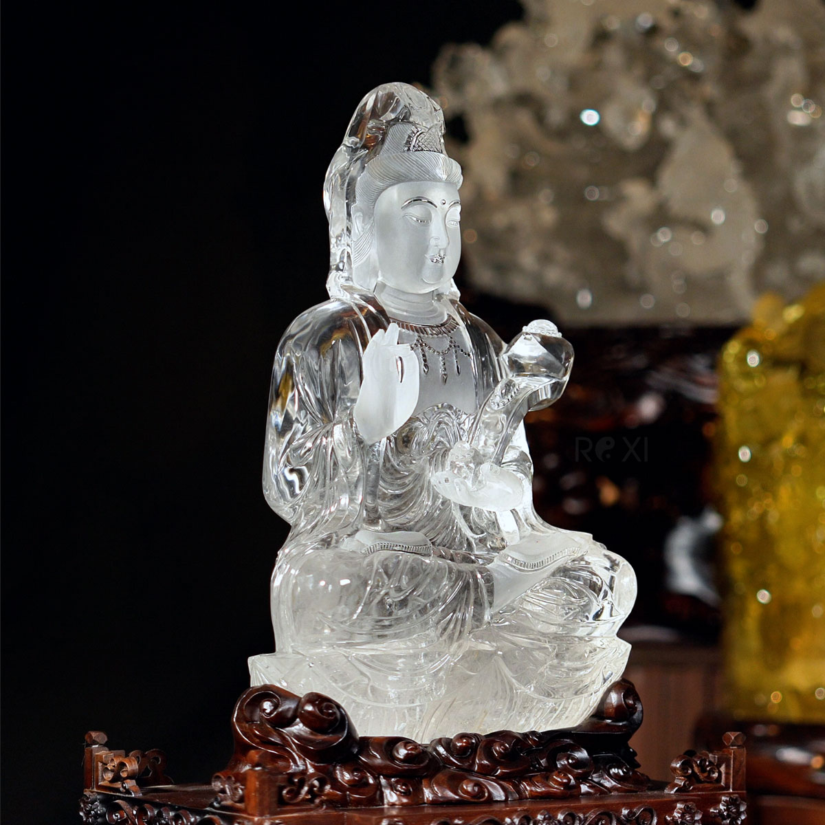 TƯỢNG QUAN ÂM BỒ TÁT THẠCH ANH TRẮNG VIP 7,8KG (NGUYÊN ĐÁ) TƯỢNG QUAN ÂM BỒ TÁT THẠCH ANH TRẮNG VIP 7,8KG (NGUYÊN ĐÁ)