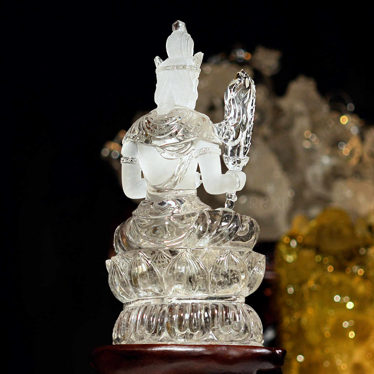 TƯỢNG HƯ KHÔNG TẠNG BỒ TÁT THẠCH ANH TRẮNG 5,08KG (NGUYÊN ĐÁ) TƯỢNG HƯ KHÔNG TẠNG BỒ TÁT THẠCH ANH TRẮNG 5,08KG (NGUYÊN ĐÁ)