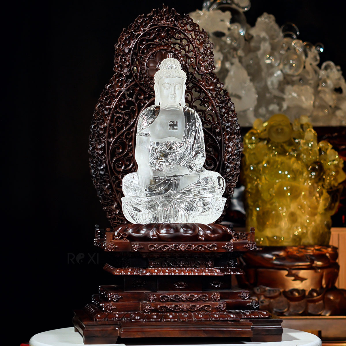 TƯỢNG PHẬT A DI ĐÀ ĐÁ THẠCH ANH TRẮNG VIP 9KG TƯỢNG PHẬT A DI ĐÀ ĐÁ THẠCH ANH TRẮNG VIP 9KG