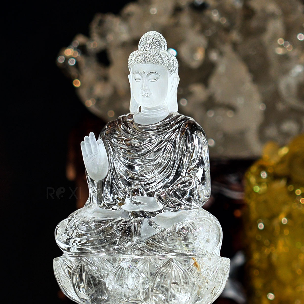 TƯỢNG PHẬT THÍCH CA MÂU NI THẠCH ANH TRẮNG 7,39KG (NGUYÊN ĐÁ) TƯỢNG PHẬT THÍCH CA MÂU NI THẠCH ANH TRẮNG 7,39KG (NGUYÊN ĐÁ)