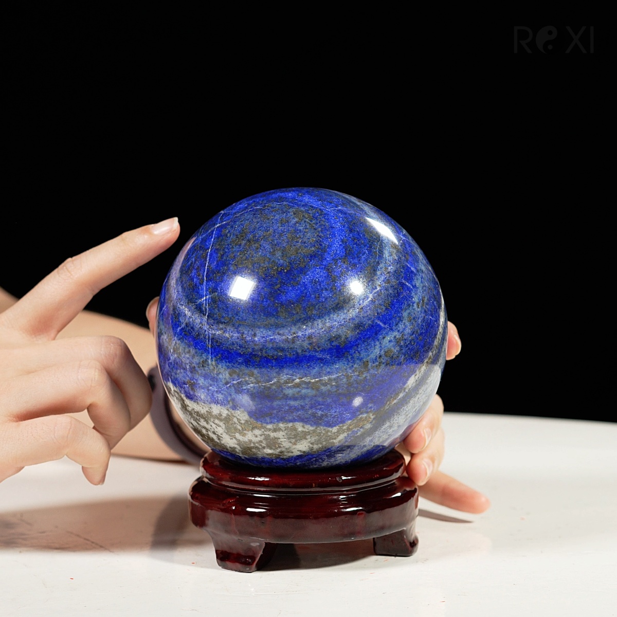 quả cầu lapis lazuli - Quả cầu xanh biển lapis lazuli 2,33kg - 11,4cm