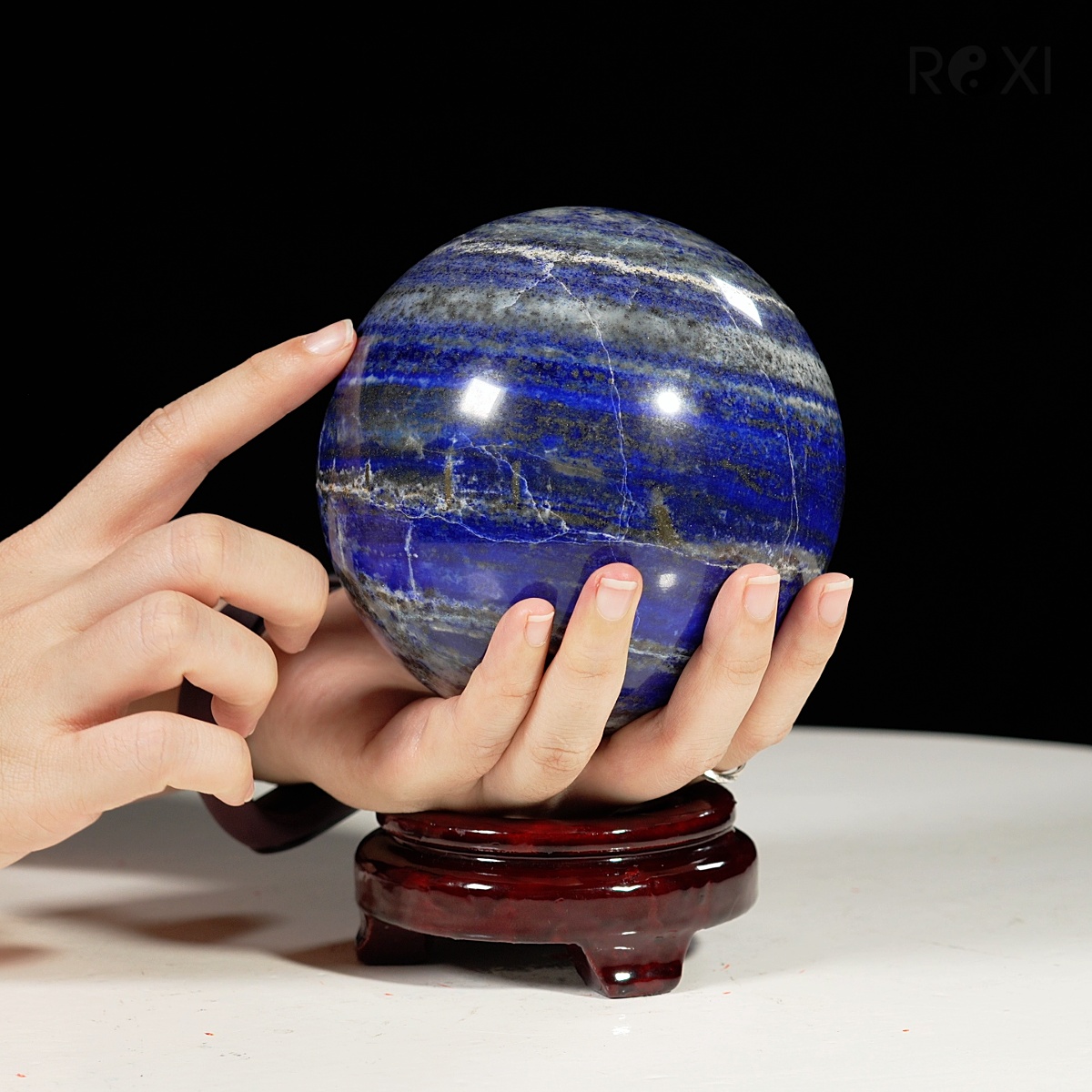 quả cầu lapis lazuli - Quả cầu xanh biển lapis lazuli 2,43kg - 11,6cm