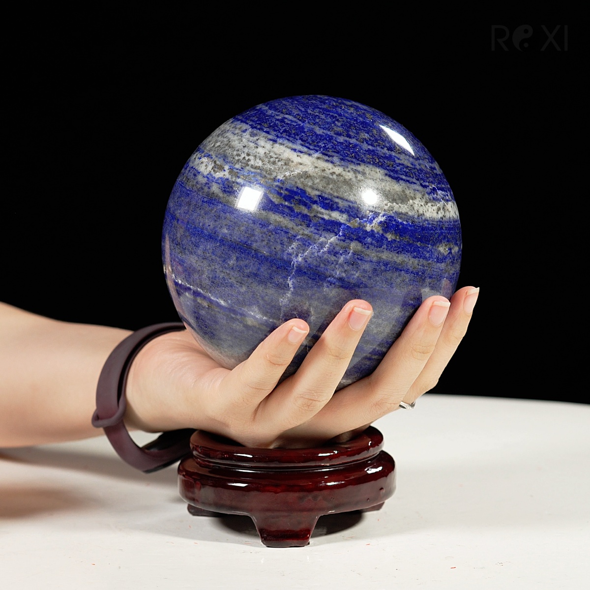 quả cầu lapis lazuli - Quả cầu xanh biển lapis lazuli 2,75kg - 12,2cm