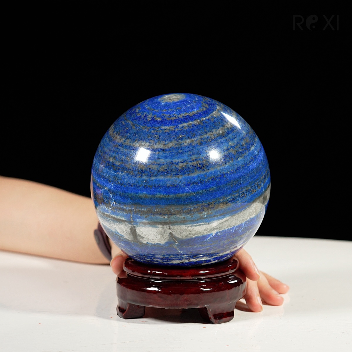 quả cầu lapis lazuli - Quả cầu xanh biển lapis lazuli 2,95kg - 12,4cm