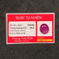 MẶT ĐÁ RUBY TỰ NHIÊN 26,8 CT
