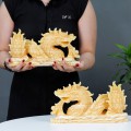 CẶP RỒNG PHONG THỦY VÀNG NGỌC HOÀNG LONG 28CM (DÁNG NGANG)
