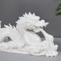 CẶP RỒNG PHONG THỦY TRẮNG XANH 30CM (DÁNG NGANG)