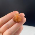 MẶT DÂY CHUYỀN / MẶT NHẪN HỒ LY ĐÁ THẠCH ANH TÓC NÂU - HL25