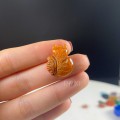 MẶT DÂY CHUYỀN / MẶT NHẪN HỒ LY ĐÁ THẠCH ANH TÓC NÂU - HL2