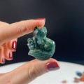 MẶT DÂY CHUYỀN / MẶT NHẪN HỒ LY ĐÁ MÃ NÃO RÊU - HL30