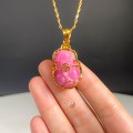 MẶT DÂY CHUYỀN TỲ HƯU RUBY BỌC VÀNG 10K - TH76