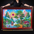 TRANH ĐÁ QUÝ THUẬN BUỒM XUÔI GIÓ (1M42 * 1M) - TDQTB01