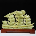 THUYỀN BUỒM - THUẬN BUỒM XUÔI GIÓ NGỌC ONYX XANH 40CM (2)