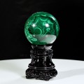 QUẢ CẦU ĐÁ KHỔNG TƯỚC MALACHITE (ĐÁ LÔNG CÔNG) 1,86KG - 10CM