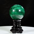 QUẢ CẦU ĐÁ KHỔNG TƯỚC MALACHITE (ĐÁ LÔNG CÔNG) 2,96KG - 11,5CM