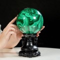 QUẢ CẦU ĐÁ LÔNG CÔNG MALACHITE 4,42KG - 13CM