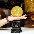 QUẢ CẦU THẠCH ANH VÀNG 1,4KG - 10CM