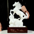 TƯỢNG NGỰA PHONG THỦY NGỌC ONYX TRẮNG 7,55KG - 43CM (NGUA137)