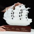 THUYỀN BUỒM - THUẬN BUỒM XUÔI GIÓ NGỌC ONYX TRẮNG 40CM (MẪU 3)