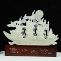 THUYỀN BUỒM - THUẬN BUỒM XUÔI GIÓ NGỌC ONYX TRẮNG 42CM (MẪU 4)