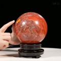 CẦU NGỌC BÍCH ĐỎ JASPER 4,39KG - 14,5CM