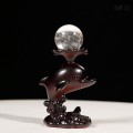 QUẢ CẦU THẠCH ANH TRẮNG SIZE NHỎ (3,5CM) + ĐẾ CÁ HEO