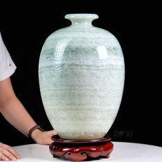BÌNH HÚT LỘC NGỌC ONYX XANH 35,6CM * 25CM - LBXN2