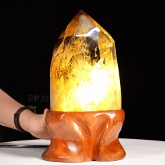 TRỤ ĐÁ THẠCH ANH VÀNG 4,76KG (NGUYÊN ĐÁ) - 37CM