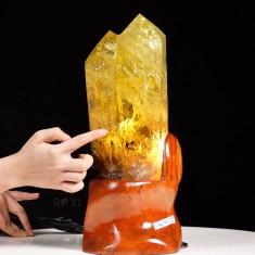 TRỤ ĐÁ THẠCH ANH VÀNG 7,69KG (NGUYÊN ĐÁ - MẪU 2) - 39CM