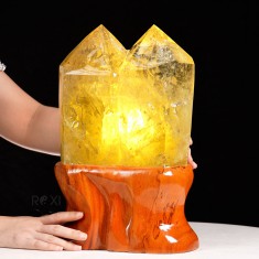 TRỤ ĐÁ THẠCH ANH VÀNG 7,69KG (NGUYÊN ĐÁ) - 34CM
