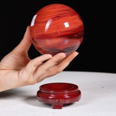 QUẢ CẦU ĐÁ OBSIDIAN ĐỎ 1,03KG - 9,5CM - CD1355