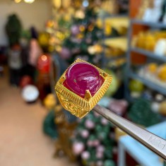 NHẪN ĐÁ RUBY NAM VÀNG 18K - NRV1801