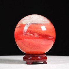 QUẢ CẦU ĐÁ OBSIDIAN ĐỎ 2,88KG - 13,6CM
