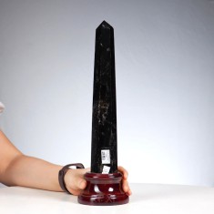 TRỤ ĐÁ THẠCH ANH ĐEN 0,83KG (NGUYÊN ĐÁ) - 34CM