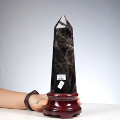 TRỤ ĐÁ THẠCH ANH ĐEN 1,32KG (NGUYÊN ĐÁ) - 29,7CM