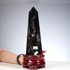TRỤ ĐÁ THẠCH ANH ĐEN 1,49KG (NGUYÊN ĐÁ) - 32,5CM