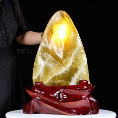 ĐÁ TRẤN THẠCH ANH VÀNG 15,84KG (NGUYÊN ĐÁ) - CAO 56CM
