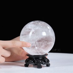 QUẢ CẦU THẠCH ANH TRẮNG 6A 1,18KG - 9,5CM
