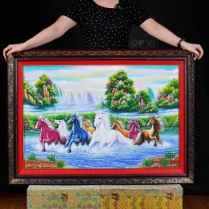 TRANH ĐÁ QUÝ MÃ ĐÁO THÀNH CÔNG (106CM  * 76CM) - TDQNGUA1