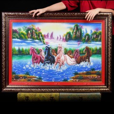TRANH ĐÁ QUÝ MÃ ĐÁO THÀNH CÔNG (110*80CM) - TDQMD110M1