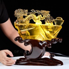 TÁC PHẨM RỒNG PHONG THỦY THẠCH ANH VÀNG 2,5KG (NGUYÊN ĐÁ)- TUONG1117