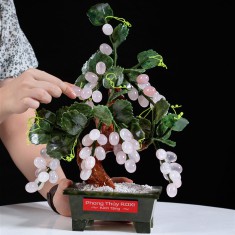CÂY NHO ĐÁ THẠCH ANH HỒNG (MẪU 1)