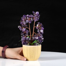CÂY ĐÁ TÀI LỘC THẠCH ANH TÍM (MẪU 14)