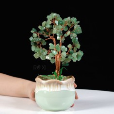 CÂY ĐÁ TÀI LỘC THẠCH ANH XANH (MẪU 3)