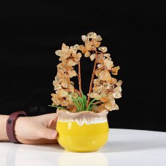 CÂY ĐÁ TÀI LỘC THẠCH ANH VÀNG (MẪU 13)