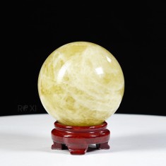 QUẢ CẦU THẠCH ANH VÀNG 1A 1,87KG - 11CM