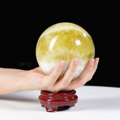 QUẢ CẦU THẠCH ANH VÀNG 1A 1,95KG - 11,2CM