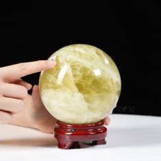 QUẢ CẦU THẠCH ANH VÀNG 1A 2,13KG - 11,6CM